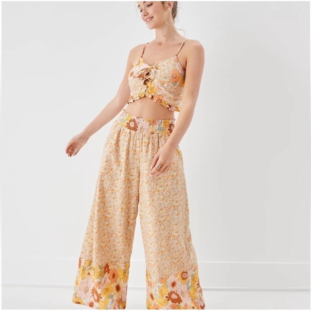American Eagle Outfitters Floral Retro Wide Leg Pants